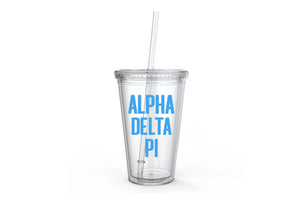 Alpha Delta Pi Sorority Tumbler Cup, Water Bottle: Sky Blue