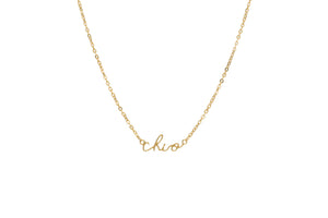 Chi Omega Sorority Script Necklace