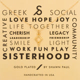Delta Delta Delta Sorority Athena Necklace